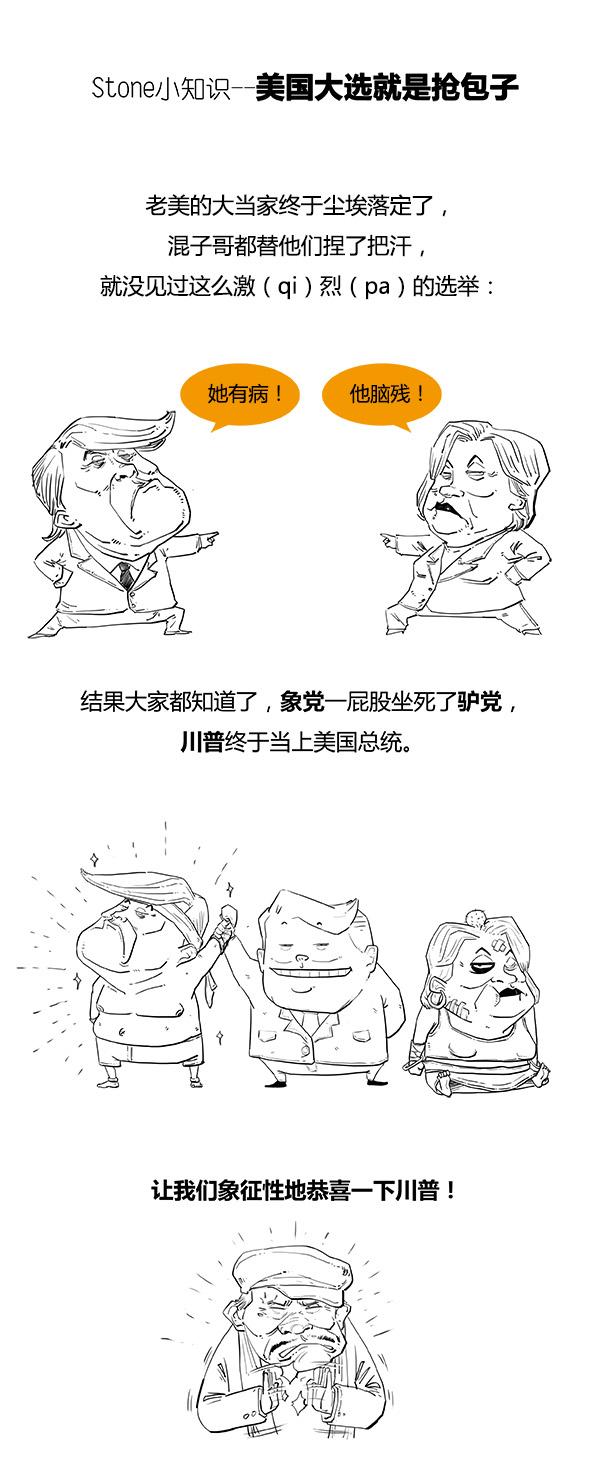 美国总统大选就是抢包子--stone漫画小知识